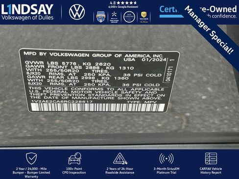Certified 2024 Volkswagen Atlas Cross Sport SEL R-Line image 28