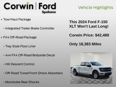 Used 2024 Ford F150 XLT w/ FX4 Off-Road Package image 7