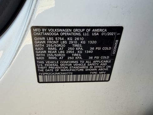 Used 2021 Volkswagen Atlas SE w/ Panoramic Sunroof Package FWD image 28