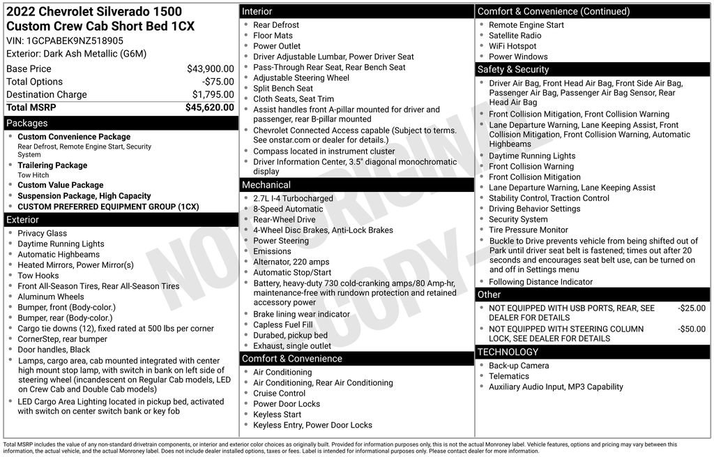 Used 2022 Chevrolet Silverado 1500 Custom RWD image 2