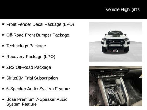 New 2025 Chevrolet Colorado ZR2 w/ Off-Road Front Bumper Package AWD/4WD image 27