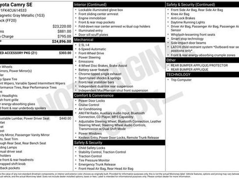 Used 2012 Toyota Camry SE w/ Preferred Accessory Pkg FWD image 4