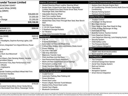 Used 2022 Hyundai Tucson Limited w/ Cargo Package image 6