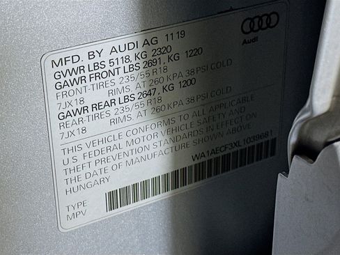 Used 2020 Audi Q3 2.0T Premium w/ Convenience Package image 12