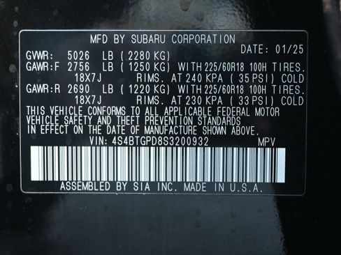 Certified 2025 Subaru Outback Touring XT image 37