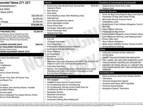 Used 2025 Chevrolet Tahoe Z71 w/ Comfort Package AWD/4WD image 10