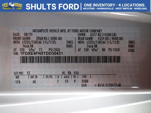 New 2026 Ford E-450 and Econoline 450 Super Duty w/ Power Equipment Group RWD image 16