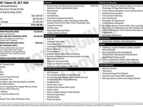 Used 2021 GMC Yukon XL SLT w/ SLT Premium Package image 58