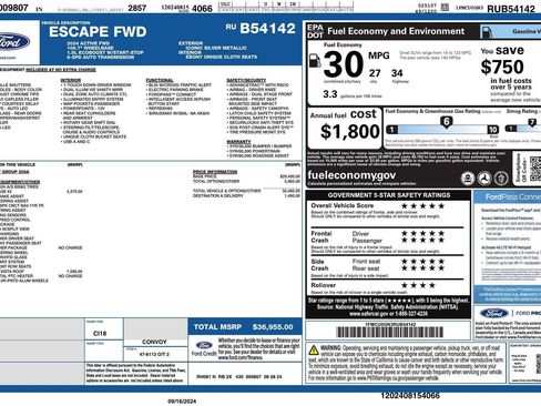 Used 2024 Ford Escape Active w/ Tech Pack #2 FWD image 38