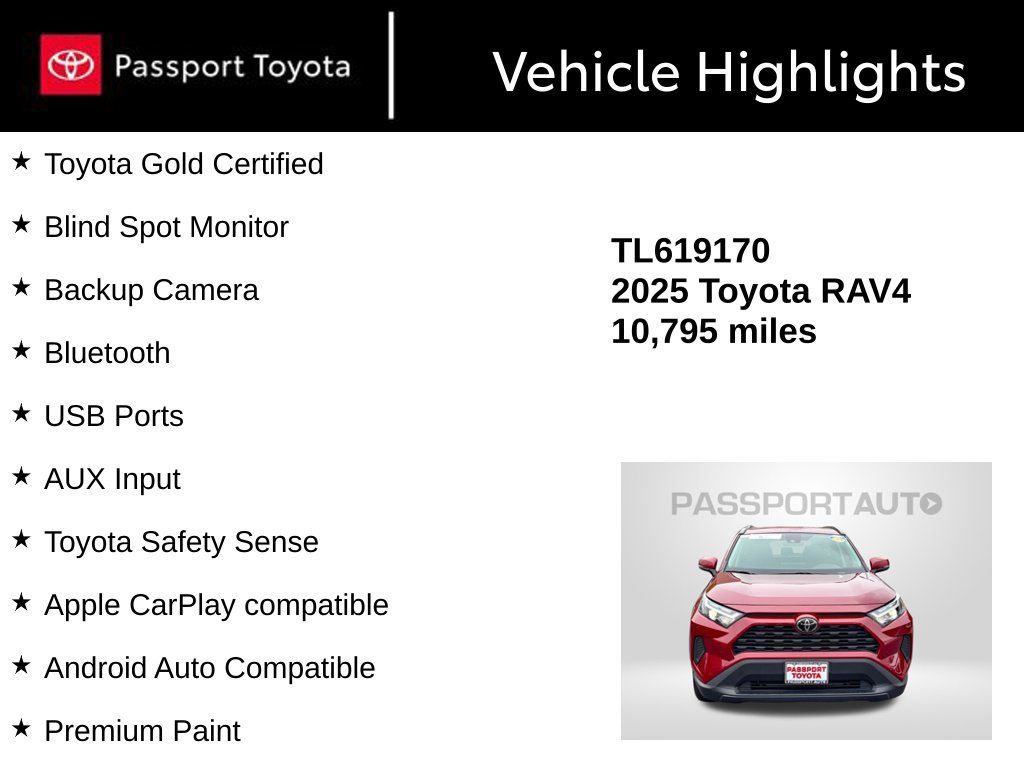 Certified 2025 Toyota RAV4 XLE AWD/4WD image 13