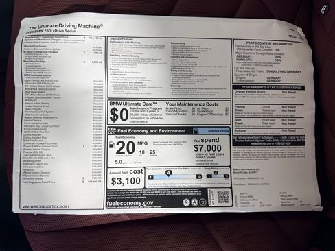 New 2026 BMW 760i xDrive w/ Executive Package AWD/4WD image 20