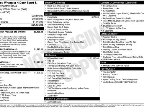 Certified 2026 Jeep Wrangler Unlimited Sport AWD/4WD image 7