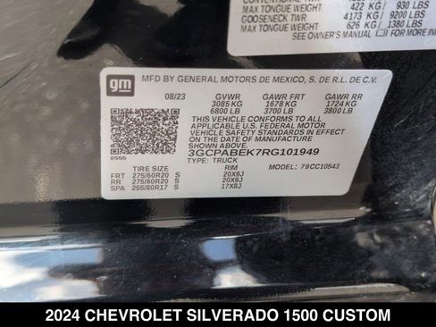 Used 2024 Chevrolet Silverado 1500 Custom RWD image 25