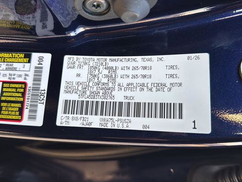 New 2026 Toyota Tundra SR5 AWD/4WD image 31