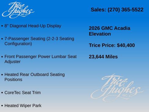 Used 2026 GMC Acadia Elevation w/ Elevation Premium Package FWD image 20