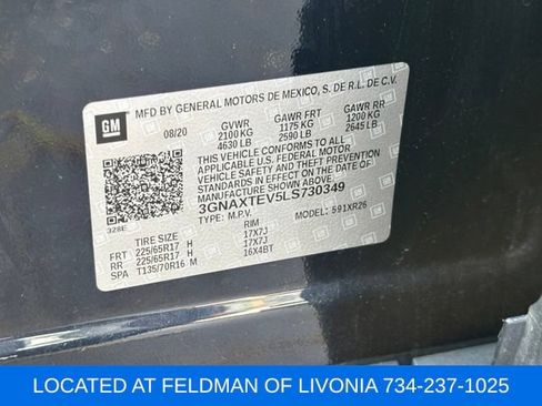 Certified 2020 Chevrolet Equinox LT w/ Driver Convenience Package AWD/4WD image 10