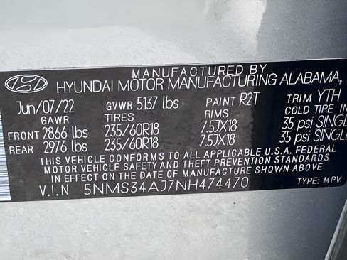 Used 2022 Hyundai Santa Fe SEL w/ Convenience + Premium Package FWD image 47