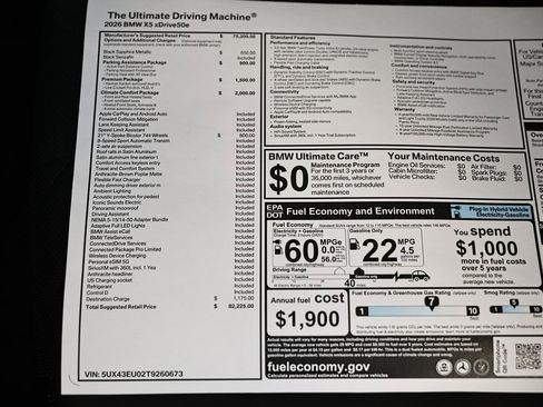 New 2026 BMW X5 xDrive50e w/ Climate Comfort Package image 40