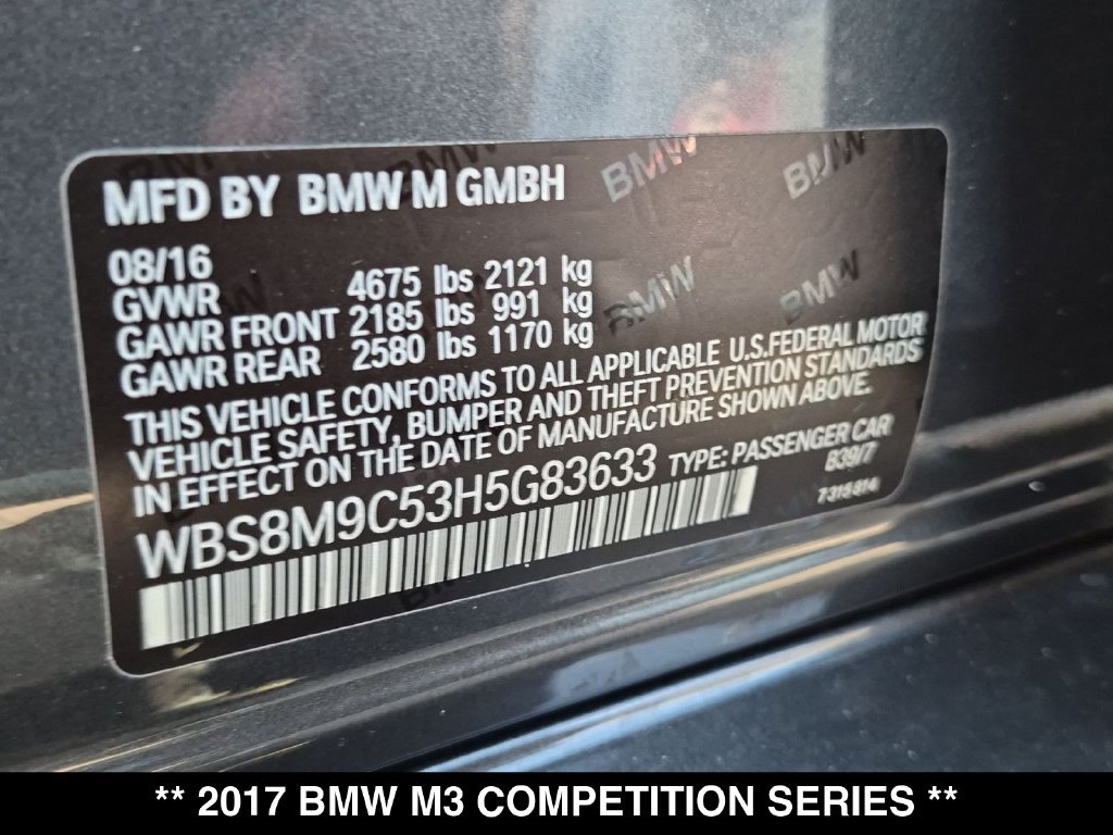 Used 2017 BMW M3 RWD image 35