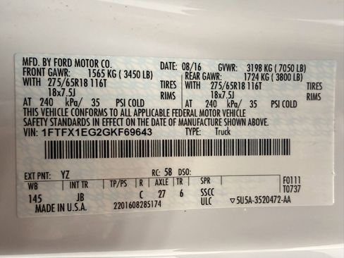 Used 2016 Ford F150 XLT w/ Equipment Group 302A Luxury image 54