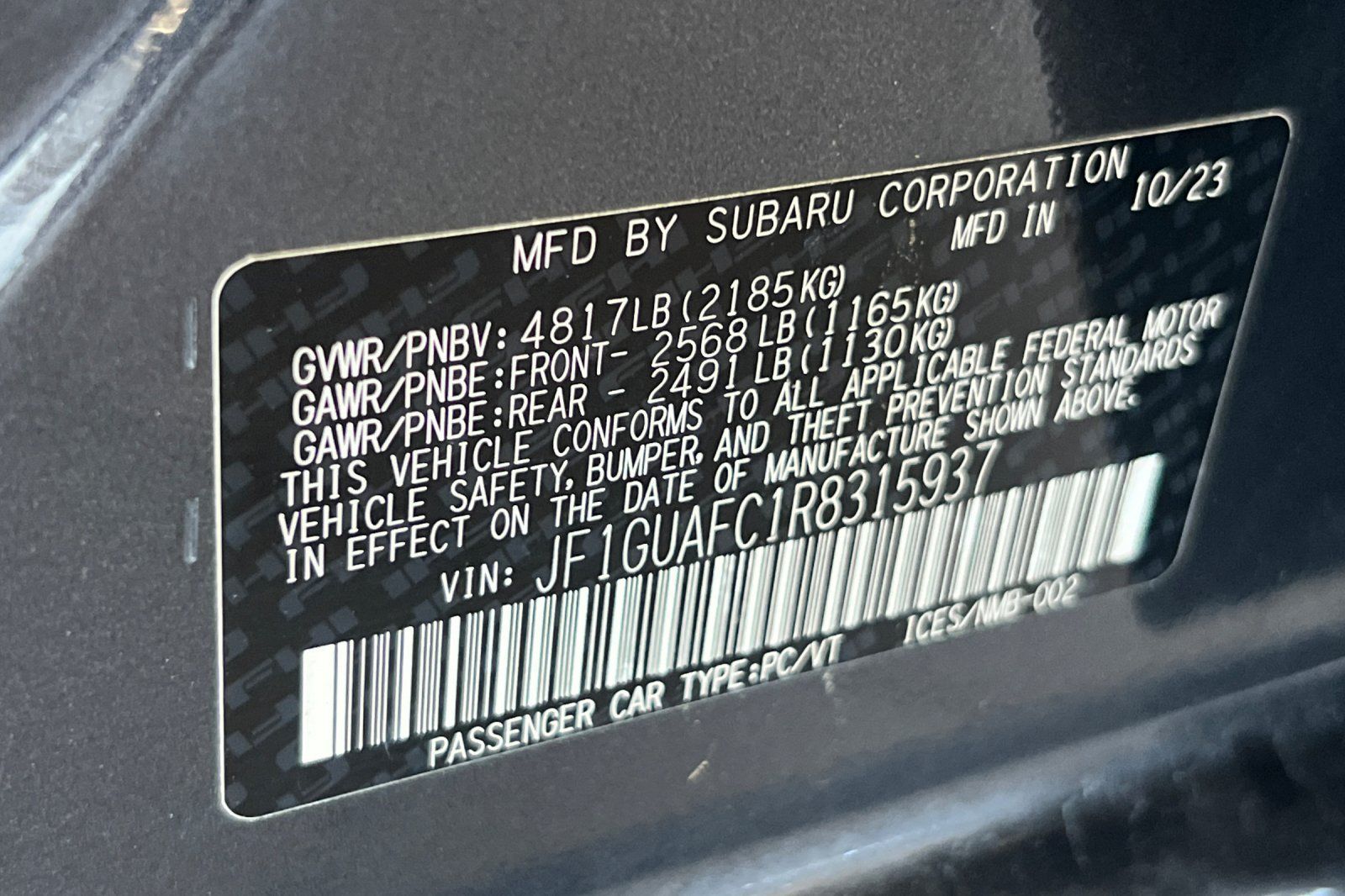 Certified 2024 Subaru Impreza 2.0i Sport AWD/4WD image 27