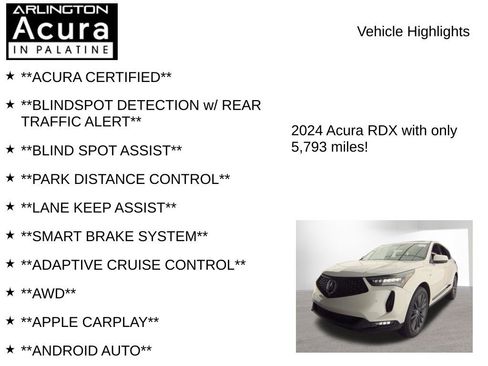 Used 2024 Acura RDX AWD w/ A-Spec & Advance Pkg image 7