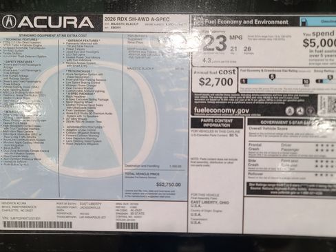 New 2026 Acura RDX A-Spec AWD/4WD image 35