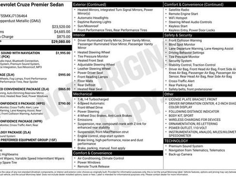 Used 2018 Chevrolet Cruze Premier FWD image 7