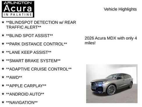 New 2026 Acura MDX A-Spec AWD/4WD image 7