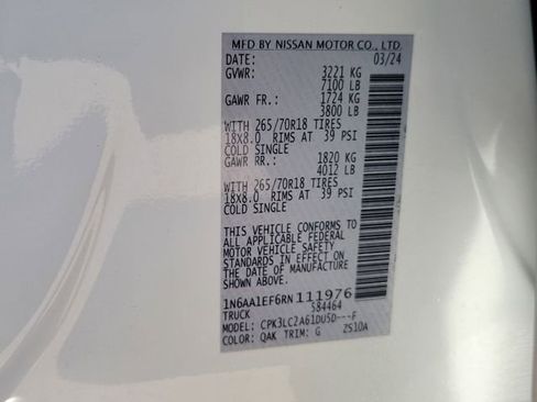 Used 2024 Nissan Titan SV w/ SV Convenience Package image 15