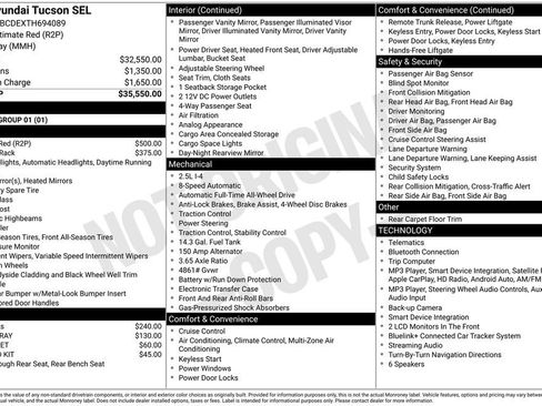 New 2026 Hyundai Tucson SEL AWD/4WD image 24