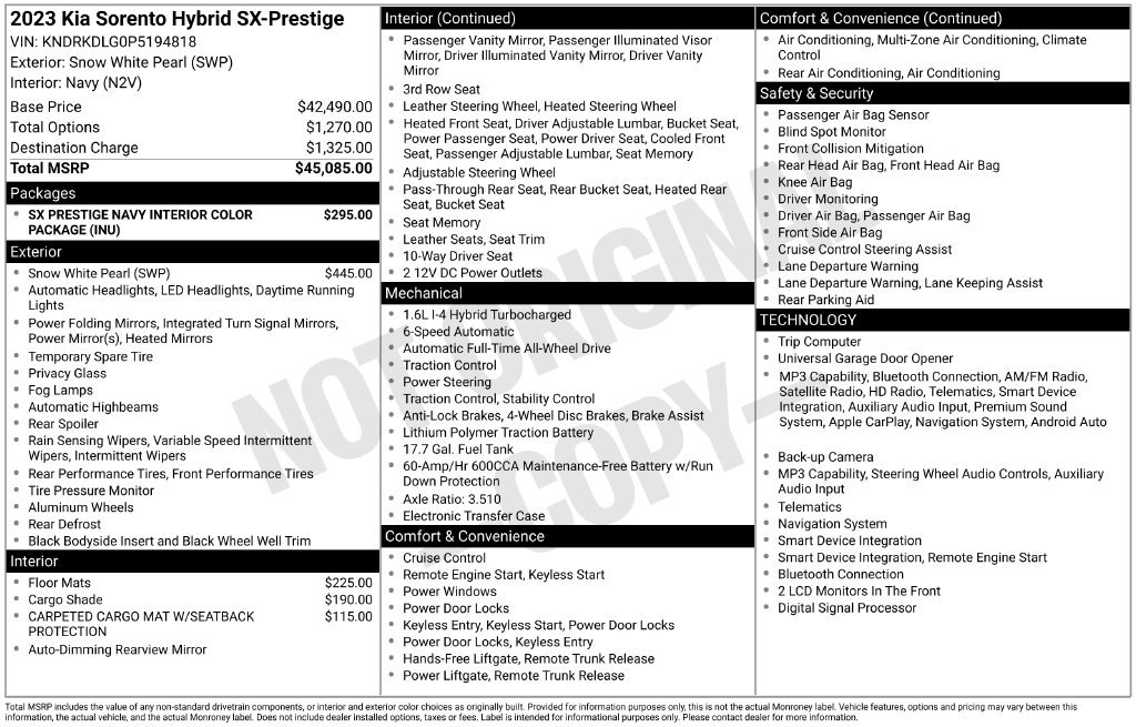 Used 2023 Kia Sorento SX Prestige AWD/4WD image 48