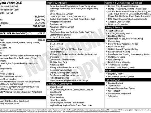Used 2021 Toyota Venza XLE image 1