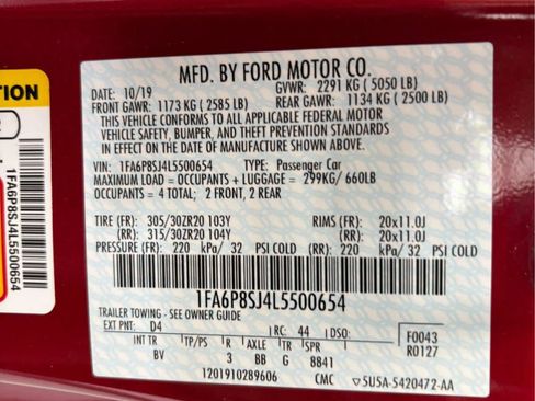 Used 2020 Ford Mustang Shelby GT500 w/ Technology Package RWD image 16
