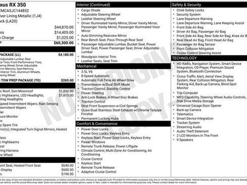 Used 2018 Lexus RX 350 AWD w/ Luxury Package image 2