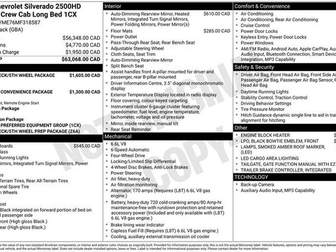 Used 2021 Chevrolet Silverado 2500 Custom w/ Gooseneck/5TH Wheel Package AWD/4WD image 2