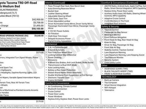 Certified 2024 Toyota Tacoma TRD Off-Road w/ TRD Off Road Upgrade Package AWD/4WD image 34