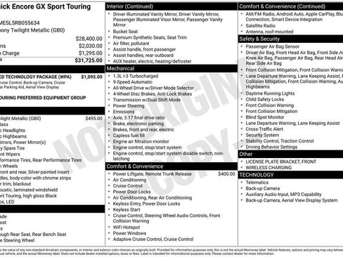 Used 2024 Buick Encore GX Sport Touring w/ Advanced Technology Package image 3