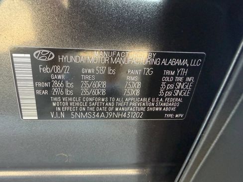Used 2022 Hyundai Santa Fe SEL w/ Convenience + Premium Package FWD image 47