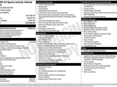 Used 2019 BMW X3 sDrive30i w/ Convenience Package RWD image 4