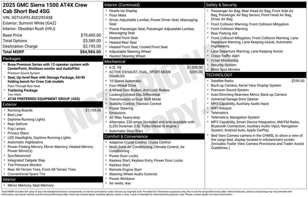 Used 2025 GMC Sierra 1500 AT4X AWD/4WD image 9