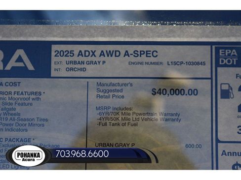 New 2025 Acura ADX A-Spec image 38