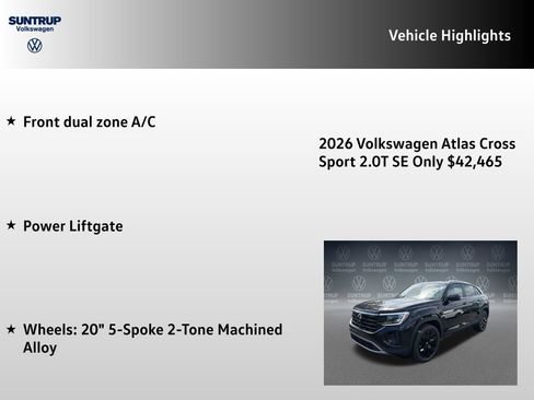 New 2026 Volkswagen Atlas Cross Sport SE AWD/4WD image 7