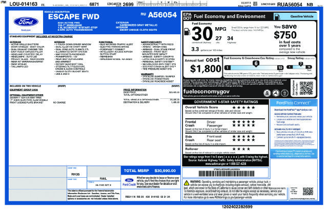 Certified 2024 Ford Escape Active FWD image 5