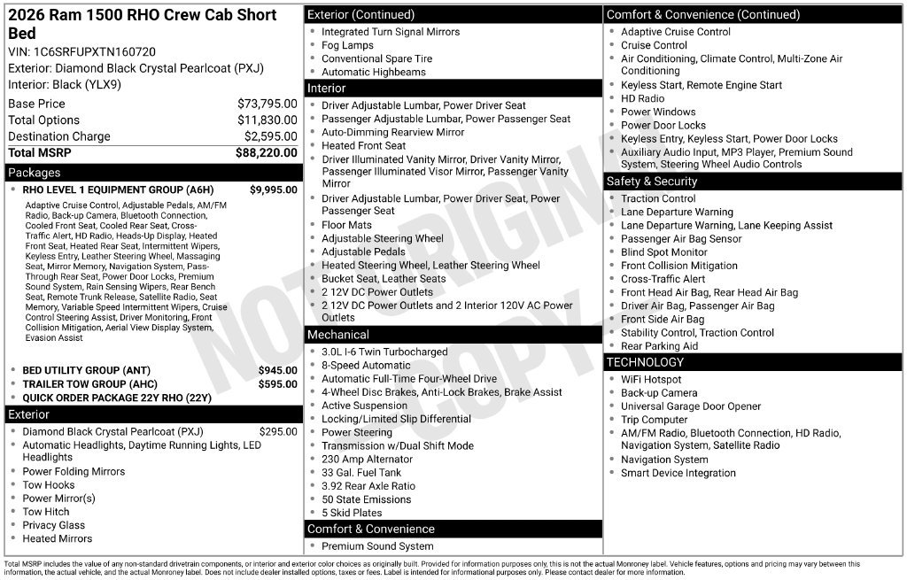 Used 2026 RAM 1500 RHO w/ RHO Level 1 Equipment Group AWD/4WD image 39