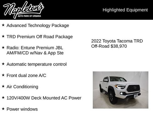 Used 2022 Toyota Tacoma TRD Off-Road w/ TRD Premium Off Road Package image 15