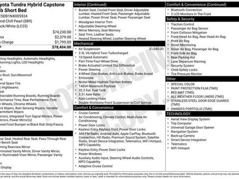Used 2022 Toyota Tundra Capstone AWD/4WD image 32