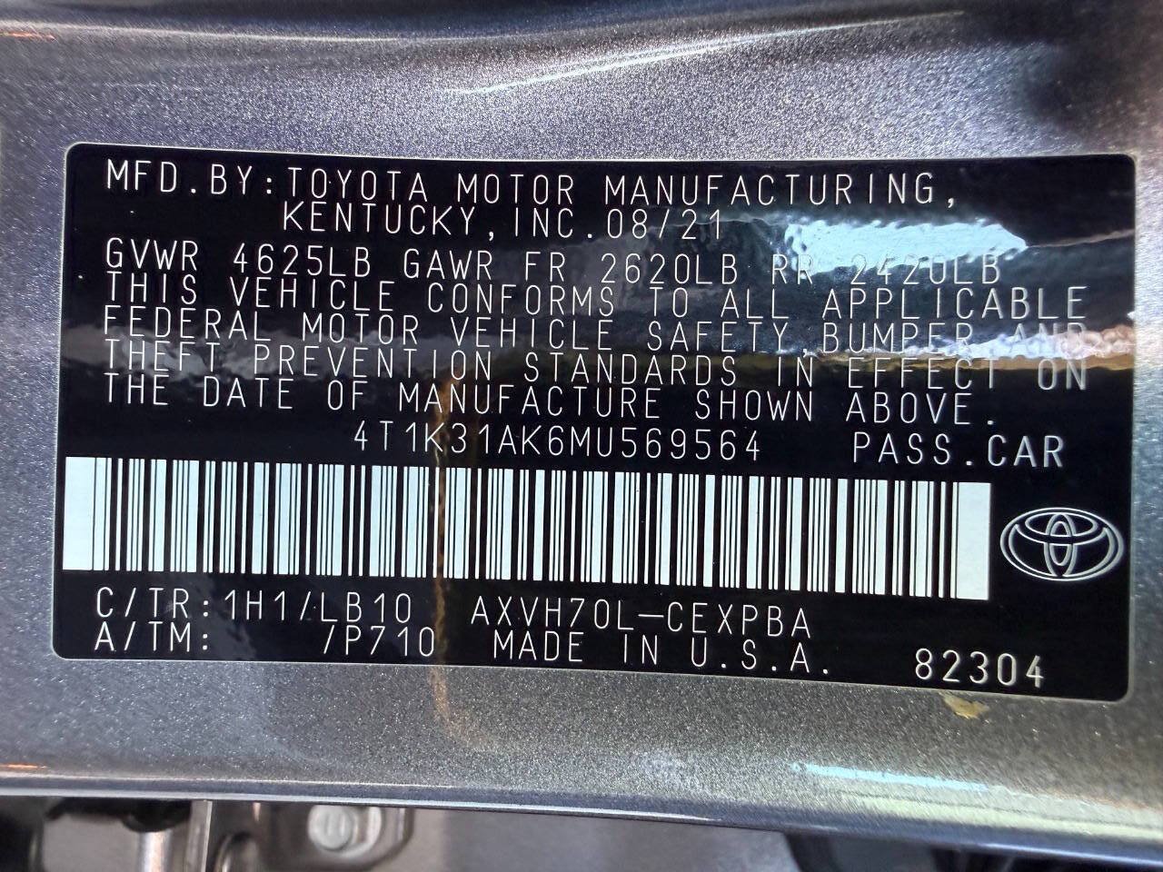 Used 2021 Toyota Camry XSE FWD image 54