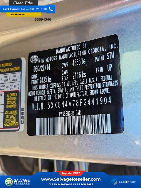 Used 2015 Kia Optima EX w/ EX Premium Package FWD image 16