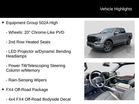 Certified 2023 Ford F150 Lariat w/ Equipment Group 502A High image 11